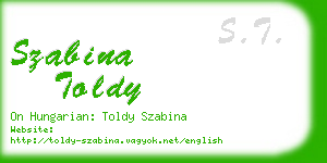 szabina toldy business card